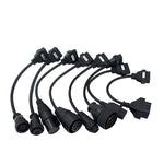 Quality TCS Car Cables Set Truck Cables Set Full 8 Cables Set With 30/20/38/3/2 Pin OBDII Diagnostic Connector For obd2 Scanner