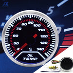 52mm Oil Temperature Gauge 40-140°C | Red Needle Digital Display with 1/8 NPT Sensor