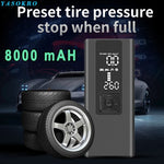 8000mAh Portable Car Air Compressor | 12V 150PSI Cordless Tire Inflator Pump