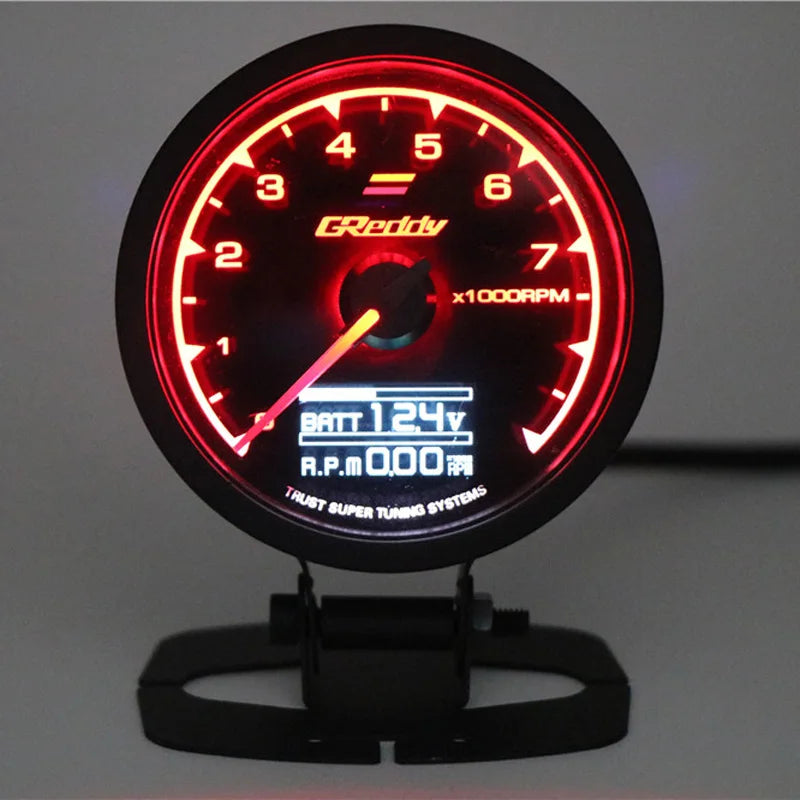 62mm 7-Color LCD Digital Gauge | Multi-Function Turbo Boost Oil Pressure Water Temp R alternate view