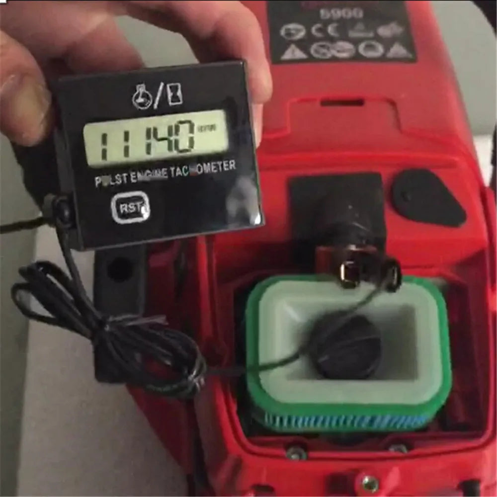 Digital Tach Hour Meter | Inductive Clip Style Waterproof Tachometer for Motorcycle additional angle