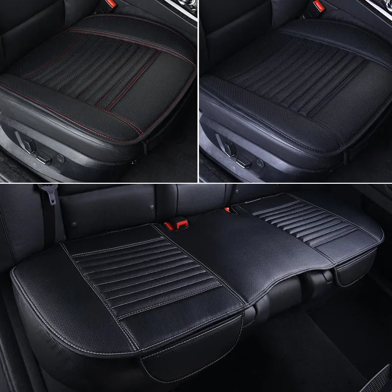 SEAMETAL PU Leather Car Seat Cover Universal Vehicle Seat Cushion Anti Slip Chair Prot close-up view