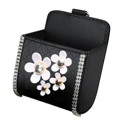 Crystal Leather Car Air Outlet Storage Bag alternate view
