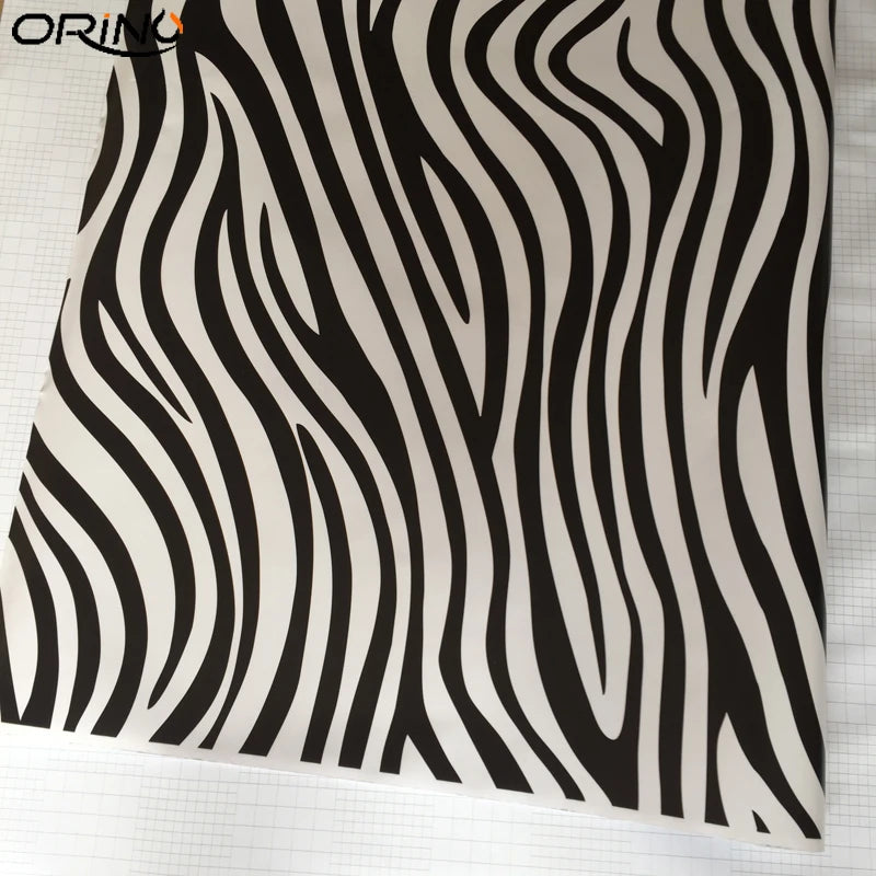 Camouflage Black White Zebra Vinyl Wrap Film Self Adhesive Decal Sticker Car Motorcyc alternate view