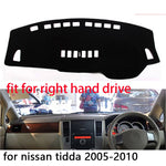 Car Dashboard Covers Mat Shade Cushion Pad Carpets Accessories For Nissan Tiida C11 2007- 2011 Right and Left Hand Drive