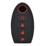 Silicone Car Key Case For Nissan Altima Maxima Murano Rogue Sentra Versa Titan Cover K close-up view