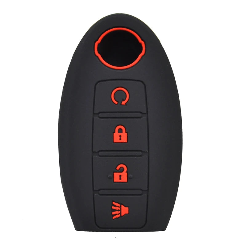 Silicone Car Key Case For Nissan Altima Maxima Murano Rogue Sentra Versa Titan Cover K close-up view