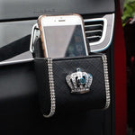 Crystal Leather Car Air Outlet Storage Bag alternate view