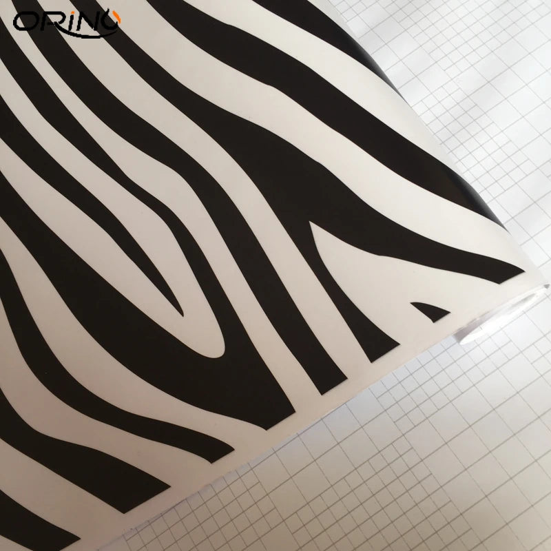 Camouflage Black White Zebra Vinyl Wrap Film Self Adhesive Decal Sticker Car Motorcycle detail view