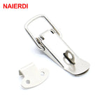 NAIERDI-J106 Cabinet Box Locks Spring Loaded Latch Catch Toggle 27*63 Iron Hasps For lifestyle view
