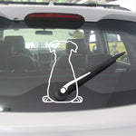 Funny Puppy Dog Decal for Car Rear Windshield Wiper | Die-Cut Vinyl Sticker