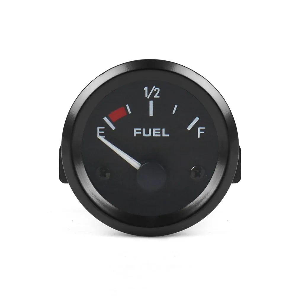 52mm Black Car Gauge Set | Volt Meter Water Temp Oil Pressure Fuel Level AMP Gauge Kit detail view