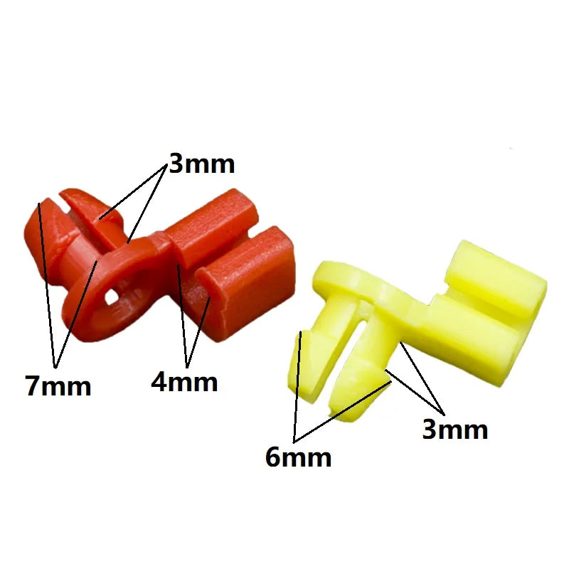 KE LI MI 60pcs(30pairs) Car Left Right Door Side Lock Latch Rod 4mm Size Clip Plastic alternate view
