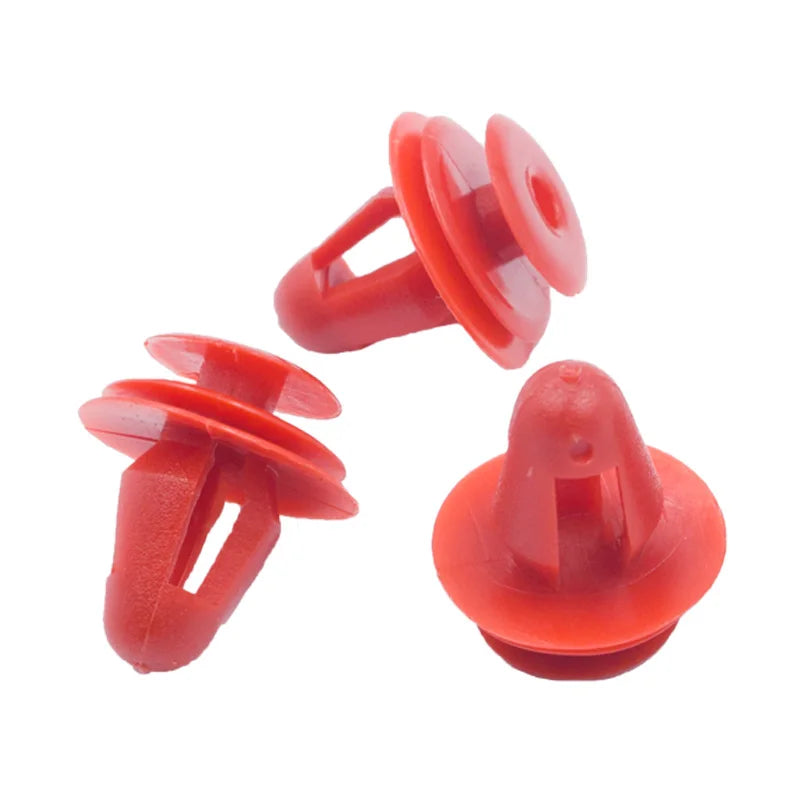 KE LI MI 100Pcs Car Interior Trim Door Panel Snap Fastener Clips Red Universal alternate view