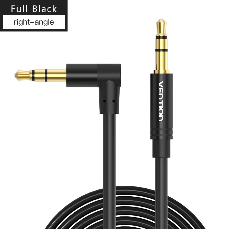 Vention 3.5mm Jack Audio Cable 3.5 Male to Male Cable Audio 90 Degree Right Angle AUX Ca detail view