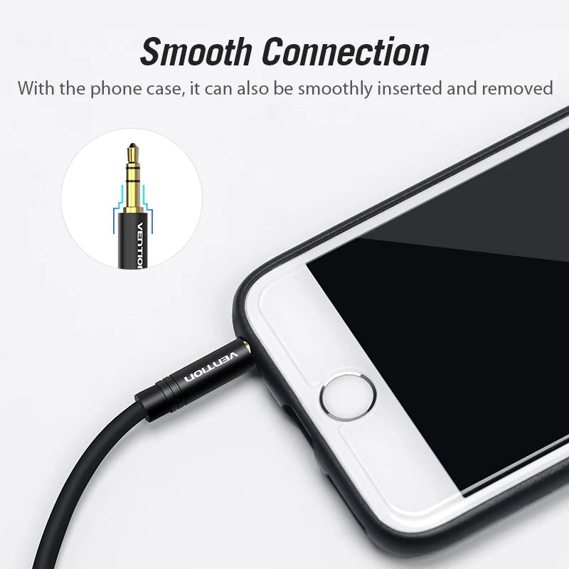 Vention 3.5mm Jack Audio Cable 3.5 Male to Male Cable Audio 90 Degree Right Angle AUX Ca detail view