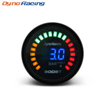 Dynoracing 2" 52MM Digital 20 LED Car Gauge | Multi-Function Gauge Set for 12V Vehicle close-up view
