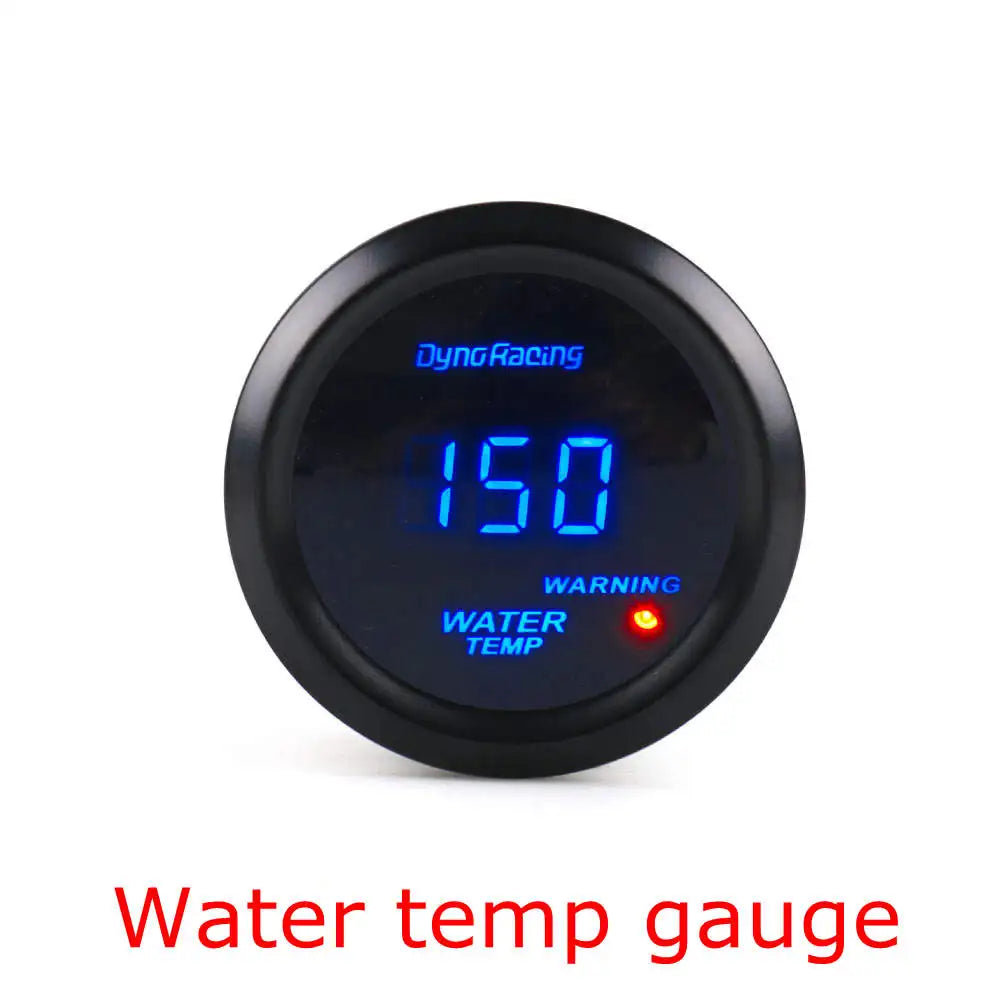 Dynoracing 52mm Digital Car Gauge Set | Turbo Boost Oil Temp Voltmeter Tachometer detail view