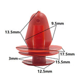 KE LI MI 100Pcs Car Interior Trim Door Panel Snap Fastener Clips Red Universal alternate view