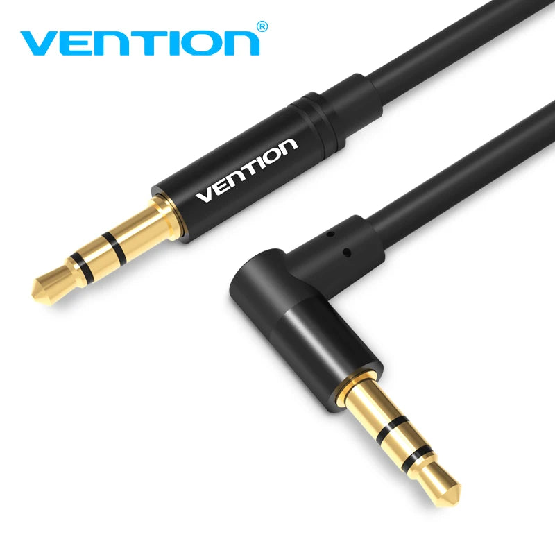 Vention 3.5mm Jack Audio Cable 3.5 Male to Male Cable Audio 90 Degree Right Angle AUX Cable for Car