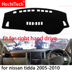Car Dashboard Covers Mat Shade Cushion Pad Carpets Accessories For Nissan Tiida C11 2007- 2011 Right and Left Hand Drive