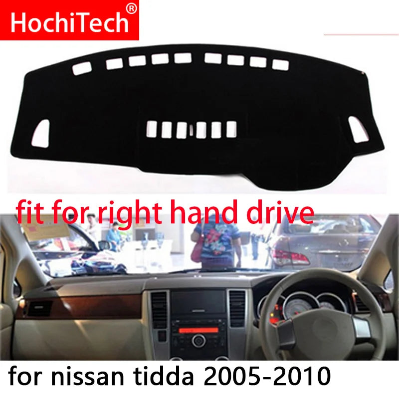 Car Dashboard Covers Mat Shade Cushion Pad Carpets Accessories For Nissan Tiida C11 2007- 2011 Right and Left Hand Drive