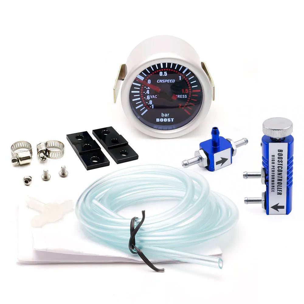 52mm Turbo Boost Gauge Kit with Adjustable Controller | Universal 2" Car Gauge close-up view