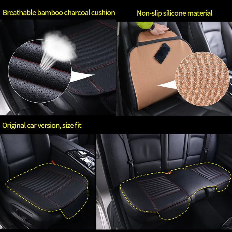 SEAMETAL PU Leather Car Seat Cover Universal Vehicle Seat Cushion Anti Slip Chair Pro lifestyle view