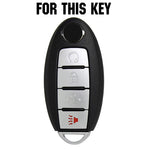 Silicone Car Key Case For Nissan Altima Maxima Murano Rogue Sentra Versa Titan Cover alternate view