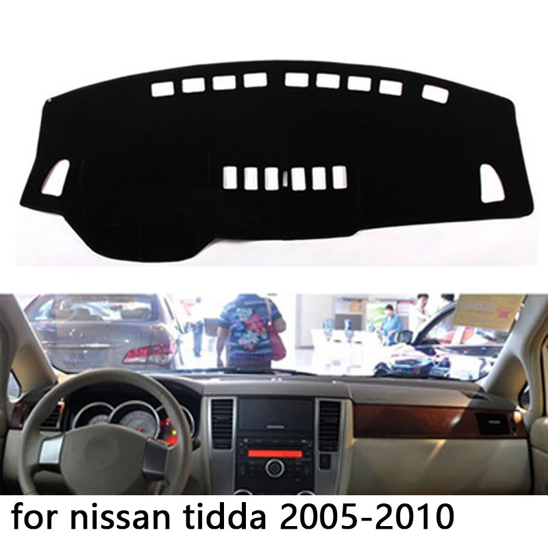 Car Dashboard Covers Mat Shade Cushion Pad Carpets Accessories For Nissan Tiida C11 2007- 2011 Right and Left Hand Drive