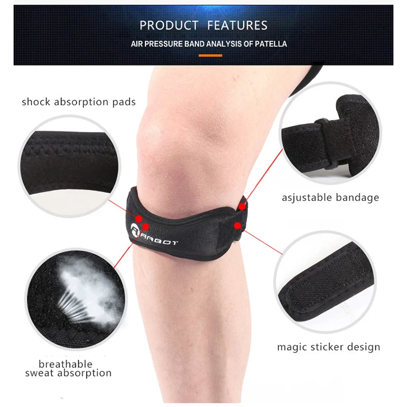 1 Piece Knee Patellar Tendon Knee Support Strape Brace Adjustable Shock Absorption Co alternate view