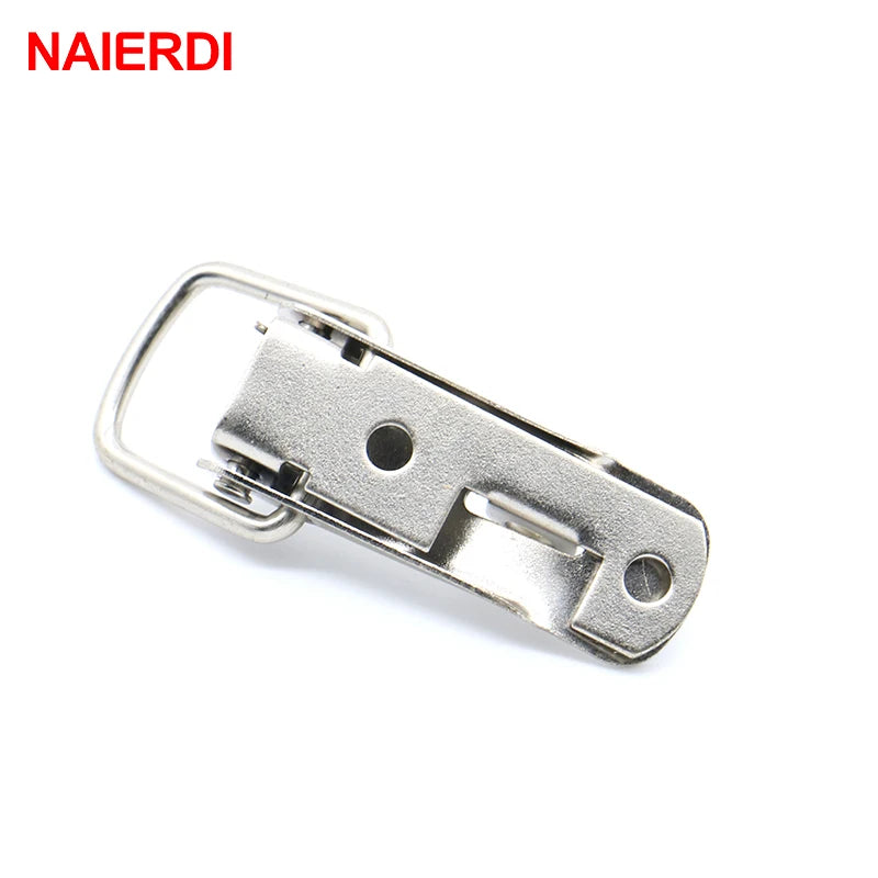 NAIERDI-J106 Cabinet Box Locks Spring Loaded Latch Catch Toggle 27*63 Iron Hasps Fo additional angle