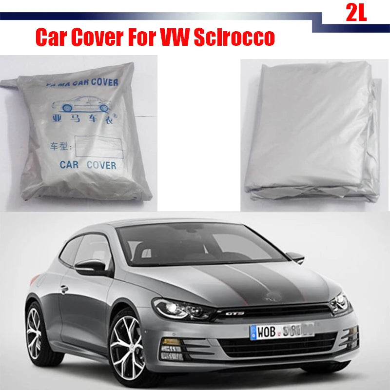 Cawanerl Car Cover for Volkswagen Scirocco | Outdoor Anti-UV, Rain, Snow, and Sun Protector