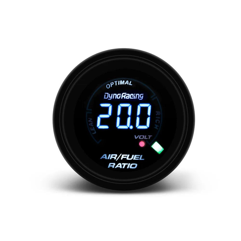 Dynoracing 52mm 20 LED Digital Car Gauge | Multipurpose 12V Auto Meter close-up view