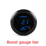 Dynoracing 52mm Digital Car Gauge Set | Turbo Boost Oil Temp Voltmeter Tachometer close-up view