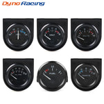 52mm Black Car Gauge Set | Volt Meter Water Temp Oil Pressure Fuel Level AMP Gauge Kit