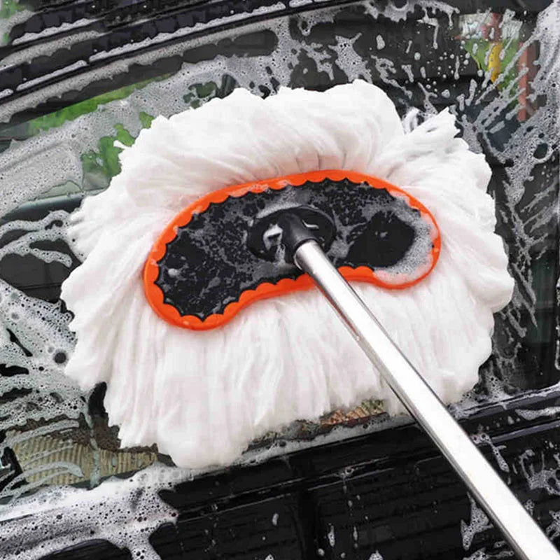Cleaning Car Wash Brush Soft the head of Wiping Mop Replace Vehicle Telescoping Handle Cleaning Tool
