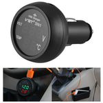 Digital LED Car Cigarette Lighter Voltmeter Thermometer | 3 in 1 USB Charger for 12V/24V Vehicles