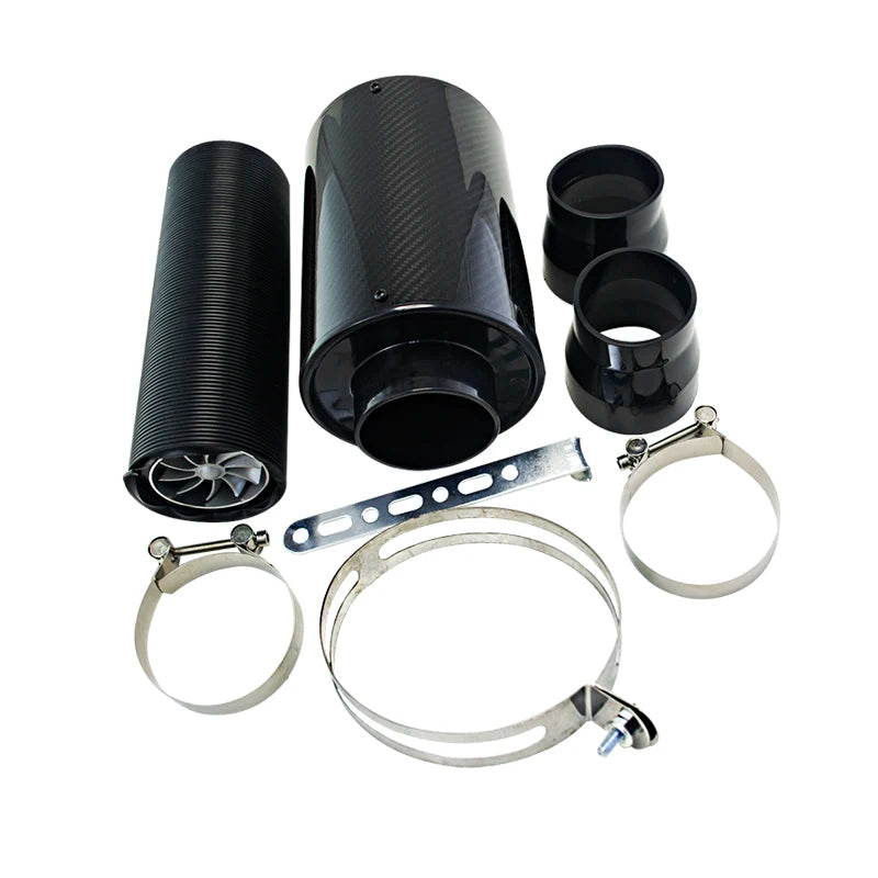 PQY Universal Racing Cold Air Intake Kit | Carbon Fiber Induction System detail view