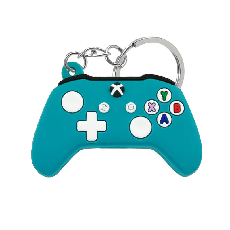 1PCS PVC new style Game Machine Keychain & Keyring Cute Gamepad Joystick Key Chain additional angle