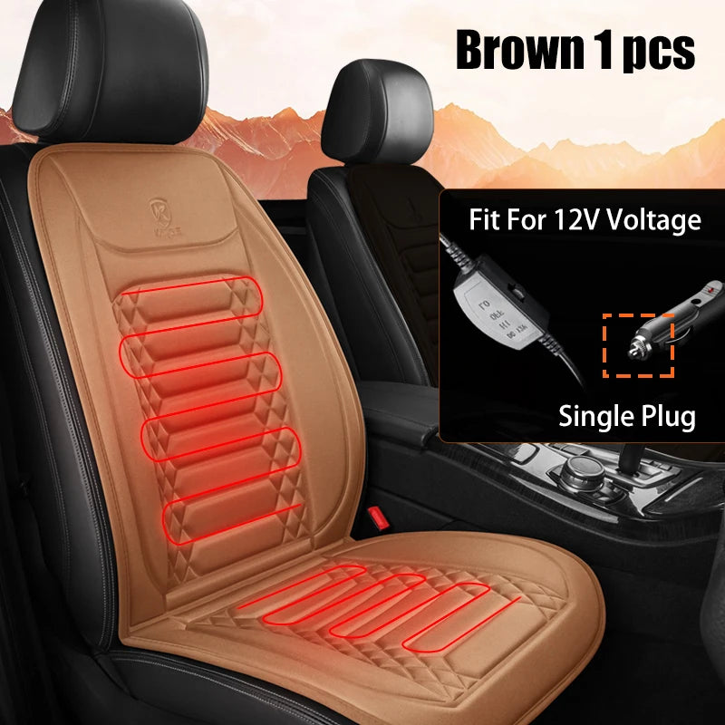 12V Winter Heated Car Seat Cushion Cover close-up view