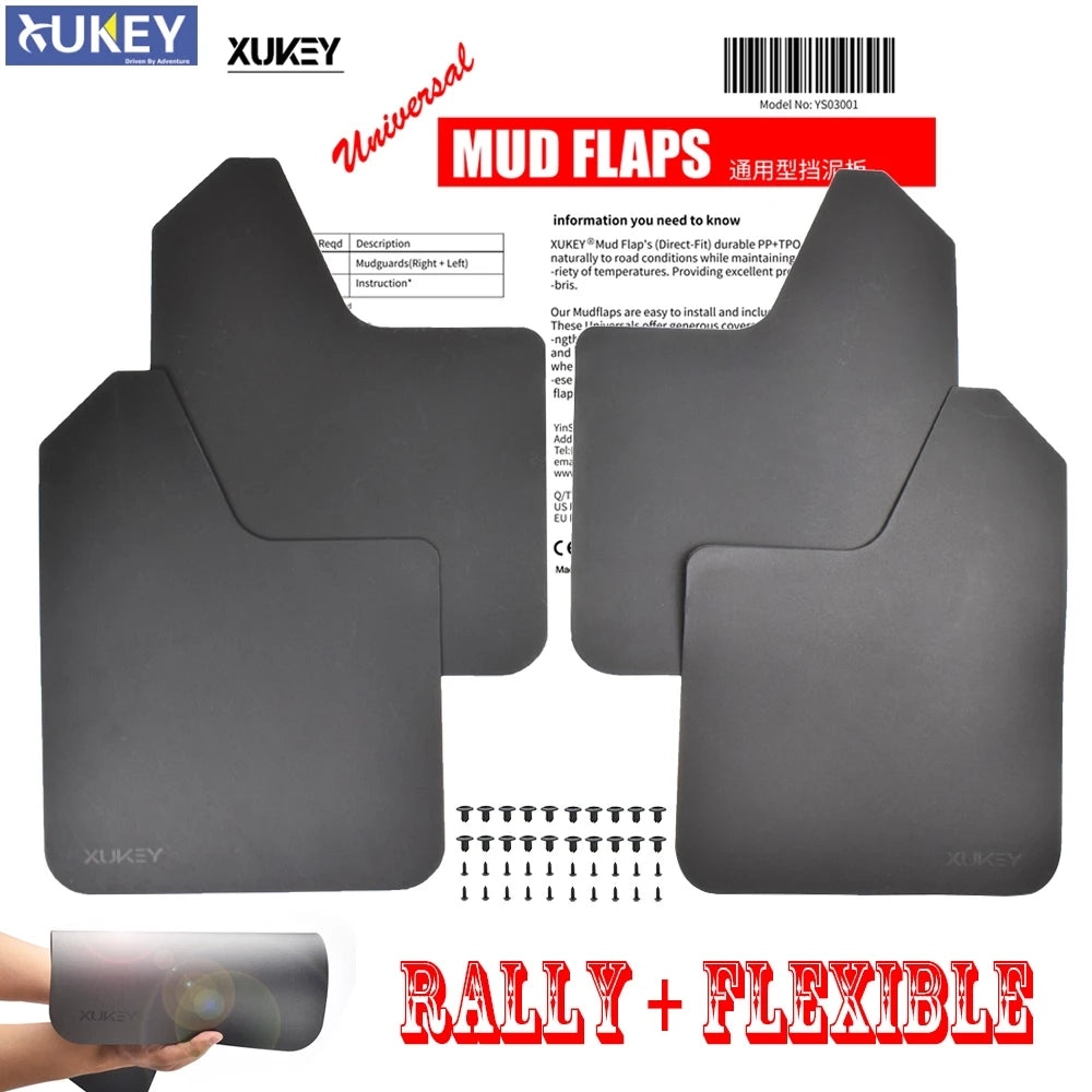 Universal Mud Flaps Splash Guards | Car SUV Pickup Truck Protection Set