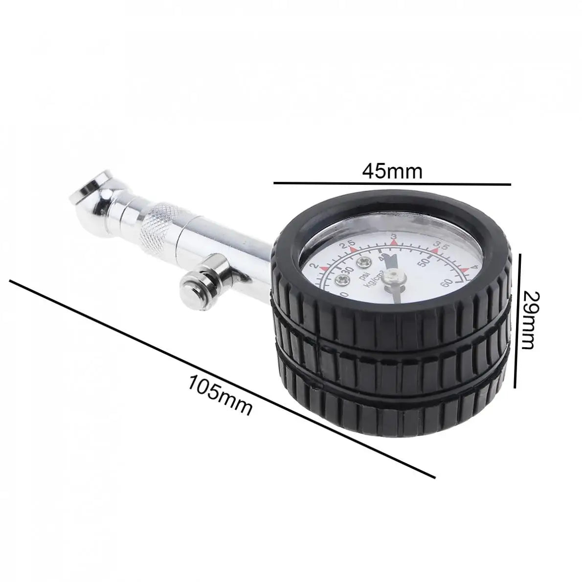 Accurate Auto Tire Pressure Gauge 0-60 PSI | Dial Meter with Bleed Valve alternate view
