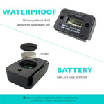 Digital Vibration Tachometer Hour Meter | Waterproof Engine Gauge with LCD Display close-up view