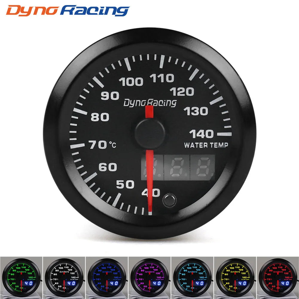Dynoracing 2 Inch 52mm 7 Color LED Dual Display Car Gauge Set | Boost Water Oil Temp lifestyle view