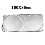 Silver Foldable Windshield Sun Shade Cover alternate view