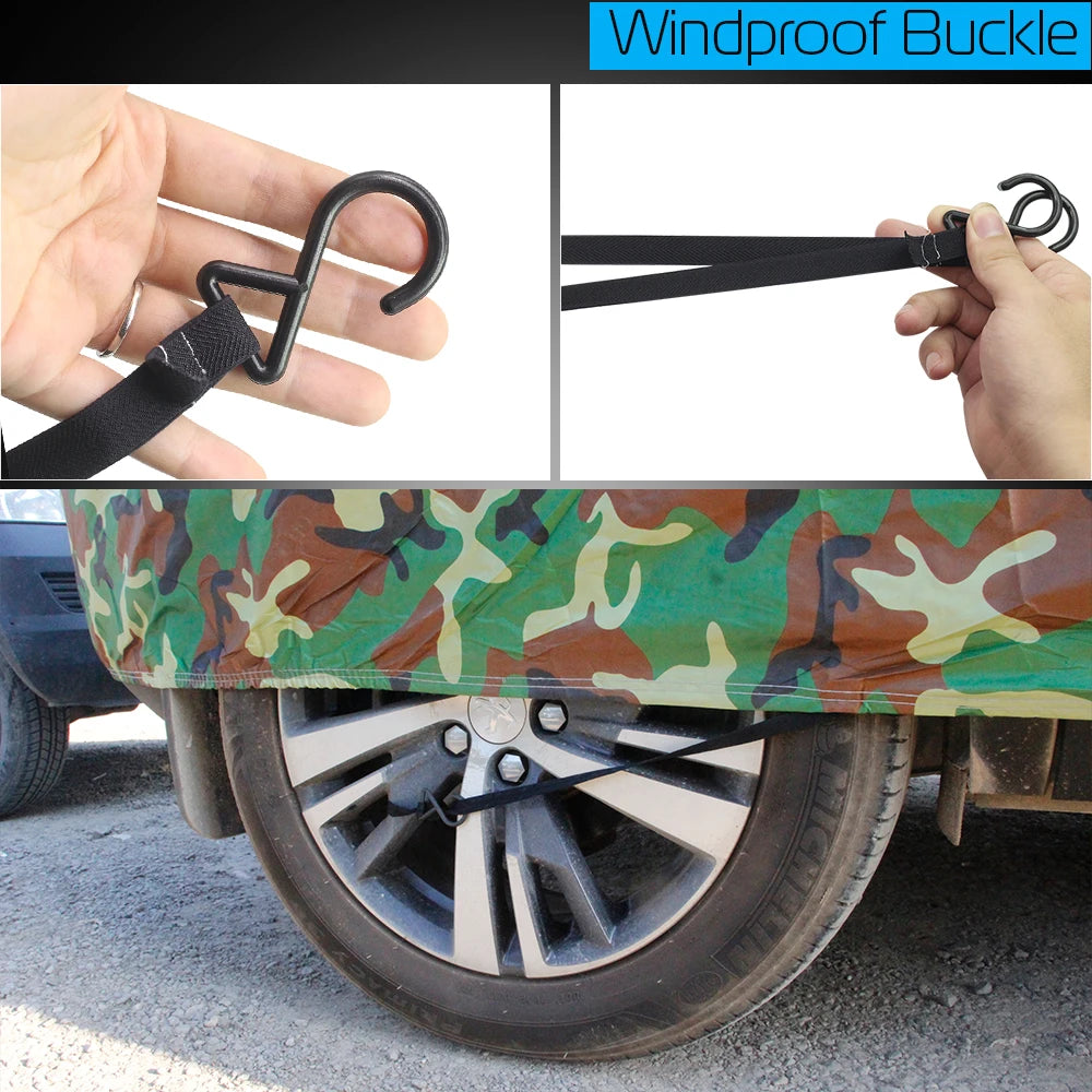 Cawanerl Waterproof Camouflage Car Cover | Full Outdoor Protection for SUV Sedan Hatc lifestyle view