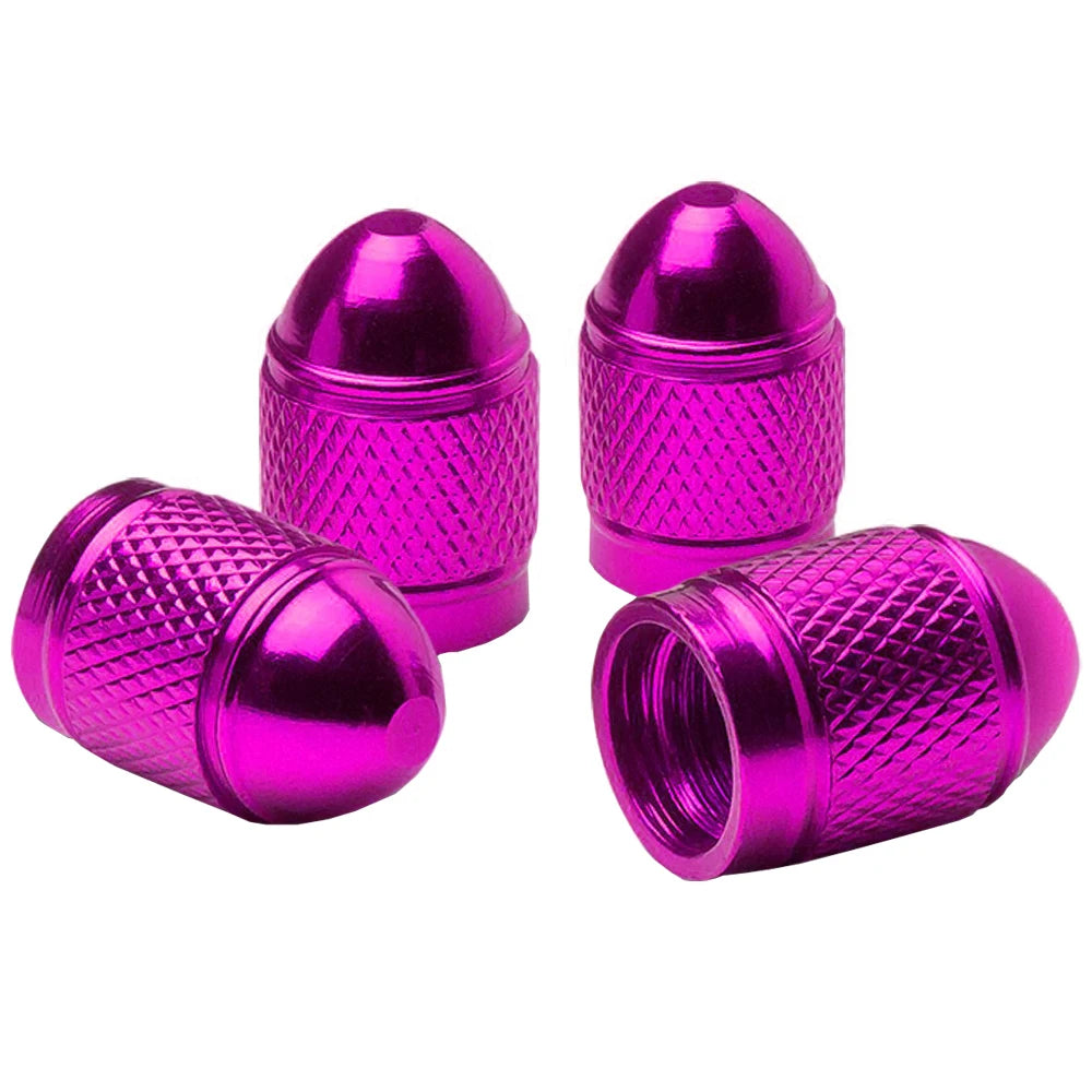 AUTCOAT Universal Aluminum Tire Valve Stem Caps for Car Truck Bike | 4 Pack Dust Cove alternate view