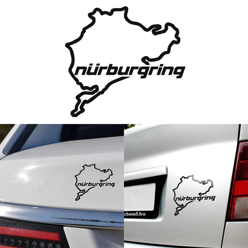 Car Styling Racing Road Nurburgring Creative Fashion Window Stickers Decal alternate view