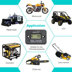Digital Vibration Tachometer Hour Meter | Waterproof Engine Gauge with LCD Display lifestyle view